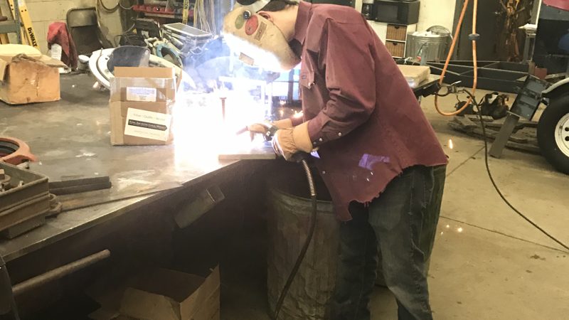 Welder working in the fabrication shop
